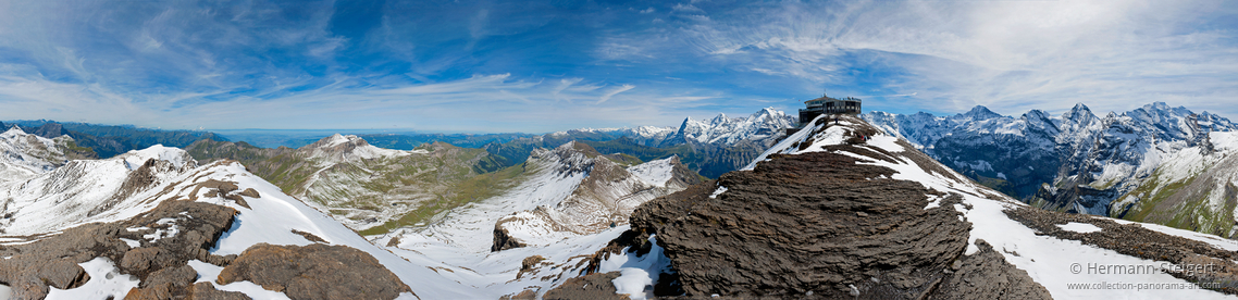 360 Grad Panorama Blick vom Schilthorn