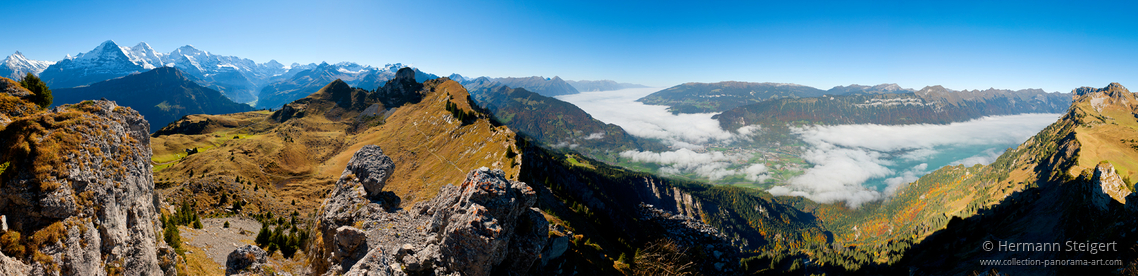 360 Grad Panorama Blick von der Schynigge Platte