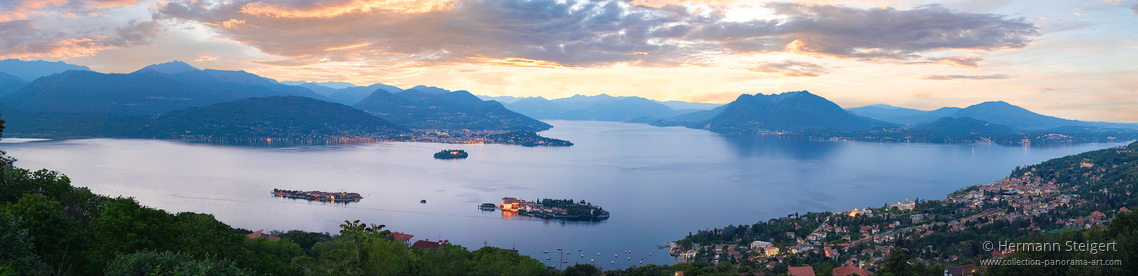 Blick auf Isola Bella am Abend am Abend