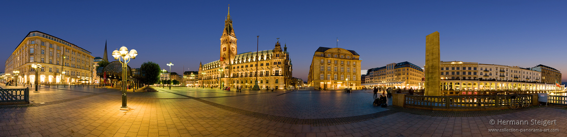 Hamburger Rathausmarkt und Alsterarkaden