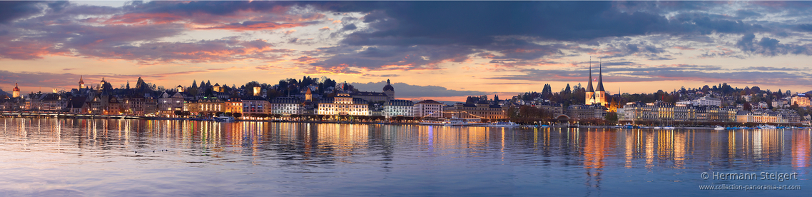 Luzern - Seepromenade Abendstimmung