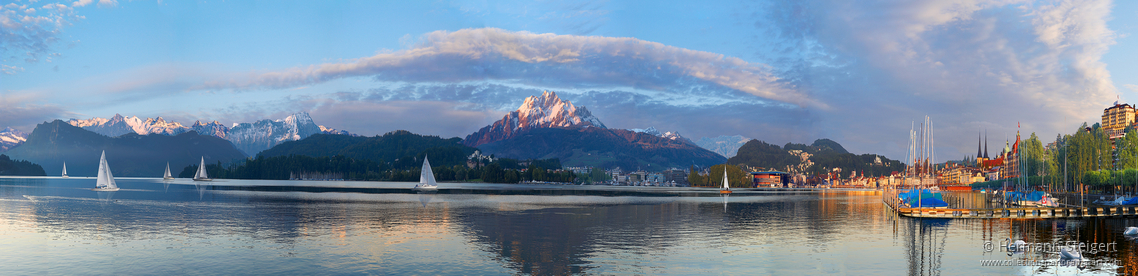 Luzern Altstadt und Vierwaldstättersee