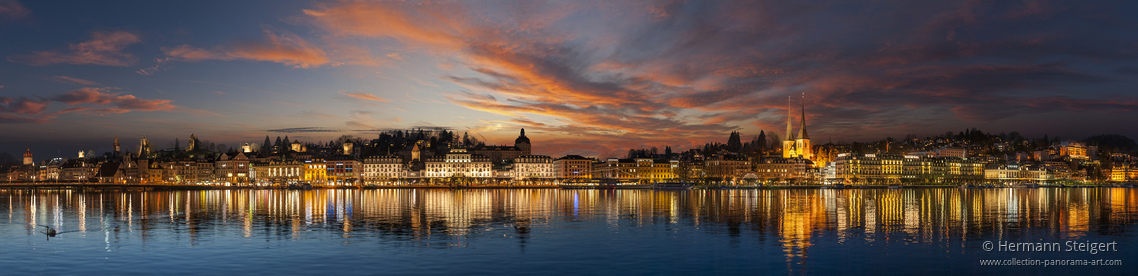 Luzern - Seepromenade Abendstimmung