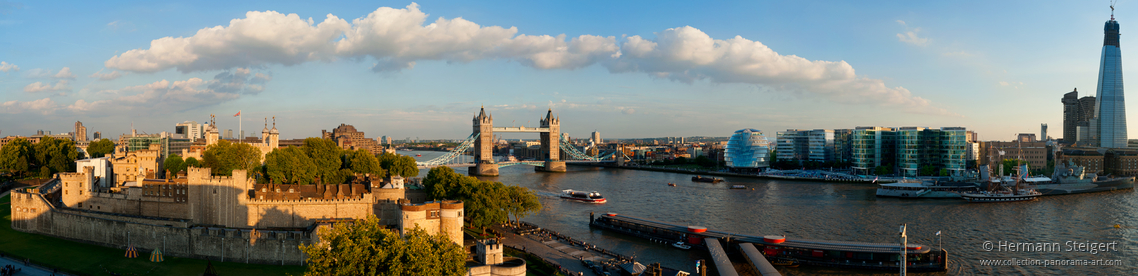 The Tower of London, the Tower Bridge and the Shard