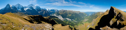 Blick vom Lauberhorn auf Eiger, Mönch und Jungfrau 1